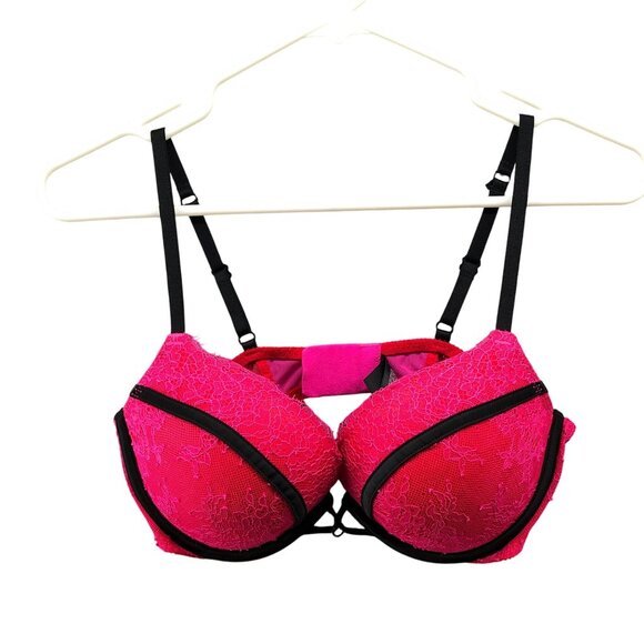 Victoria's Secret Very Sexy Push Up Bra Pink Lace Add 1 Cup Padded Underwire - Picture 1 of 6
